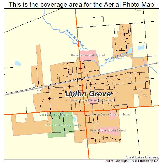 Union Grove, WI location map 