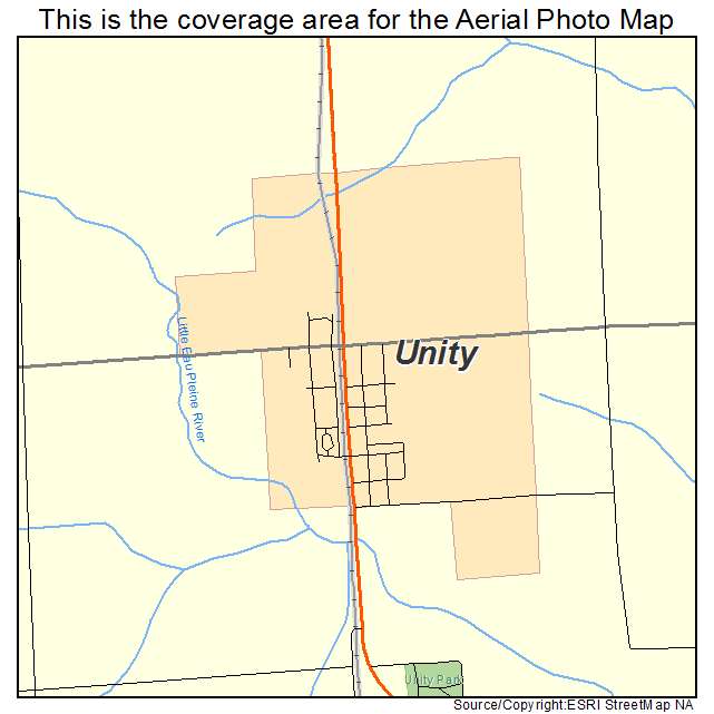 Unity, WI location map 