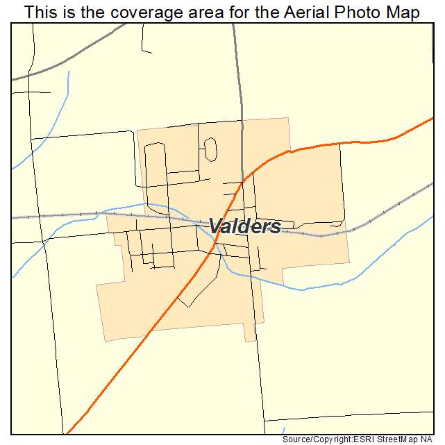 Valders, WI location map 