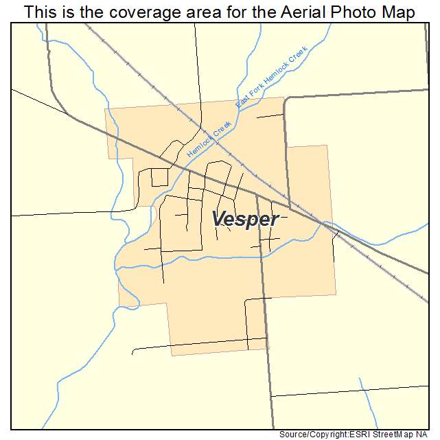Vesper, WI location map 