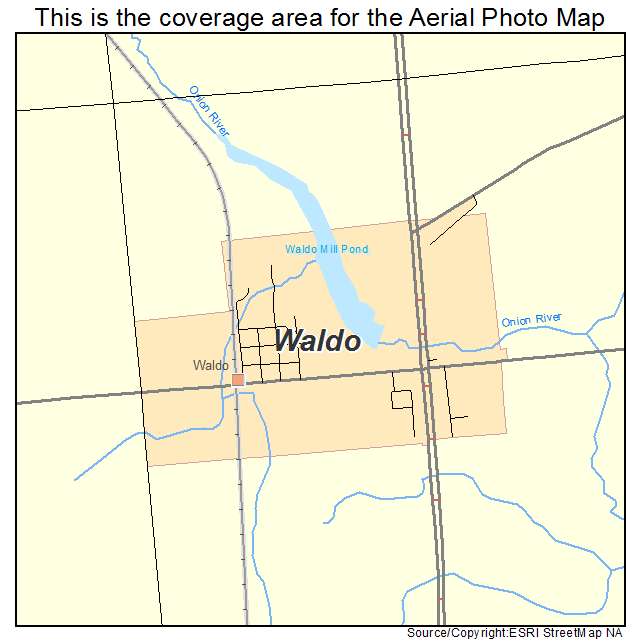 Waldo, WI location map 