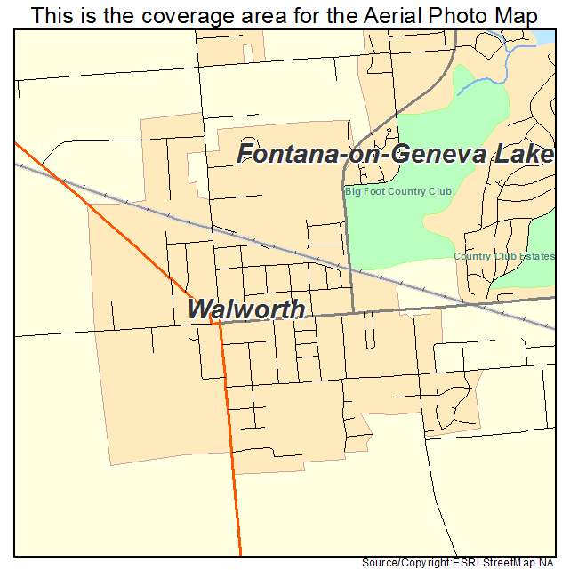 Walworth, WI location map 