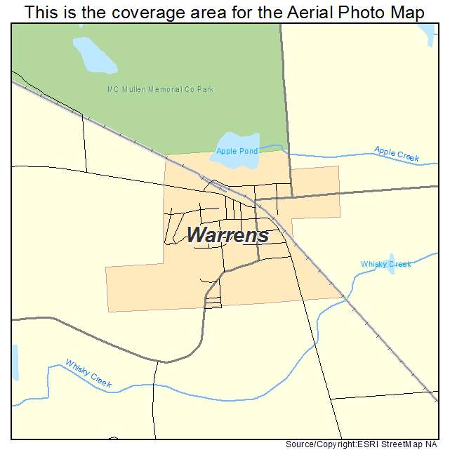 Warrens, WI location map 
