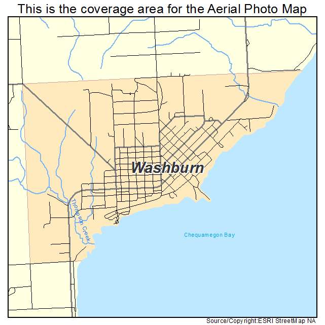 Washburn, WI location map 