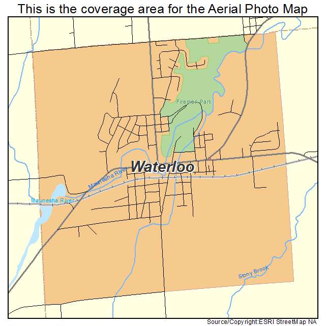 Waterloo, WI location map 