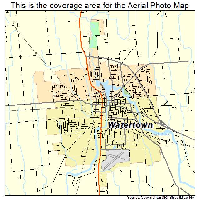 Watertown, WI location map 