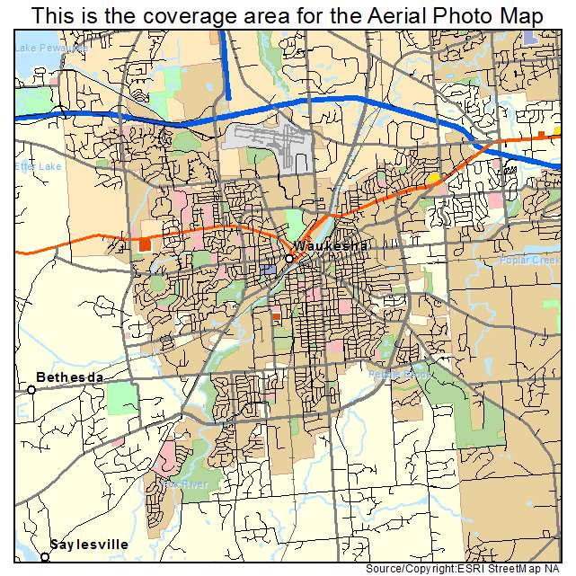 Waukesha, WI location map 