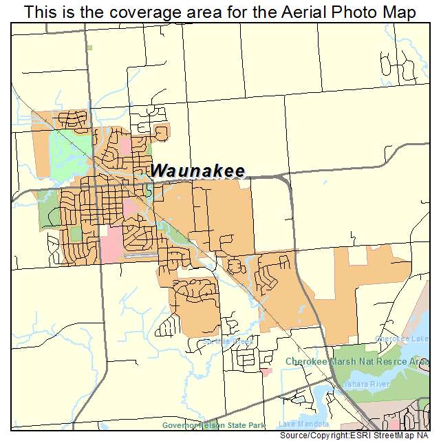 Waunakee, WI location map 
