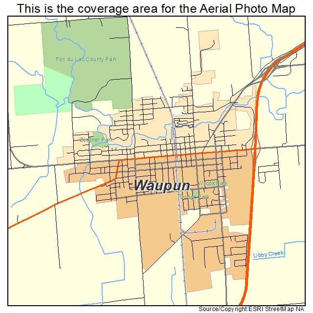 Waupun, WI location map 