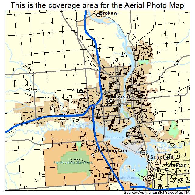 Wausau, WI location map 