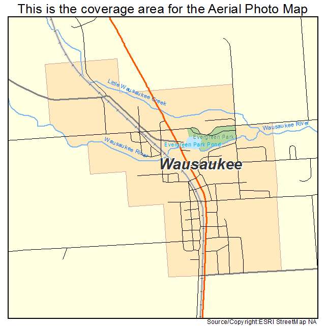 Wausaukee, WI location map 