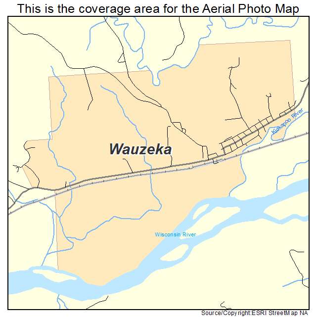 Wauzeka, WI location map 