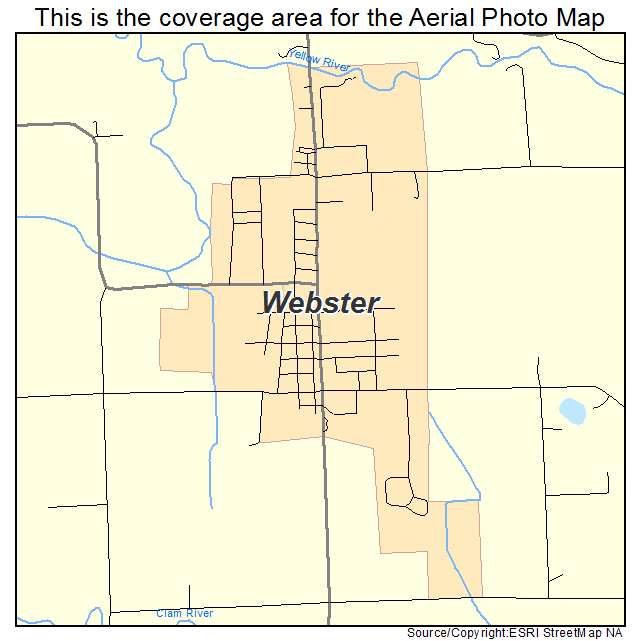 Webster, WI location map 