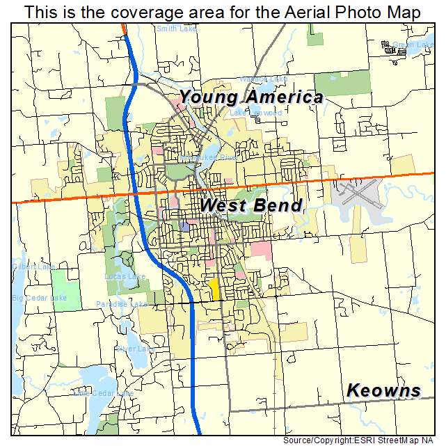 West Bend, WI location map 