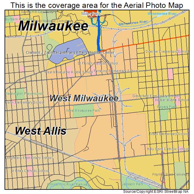 West Milwaukee, WI location map 
