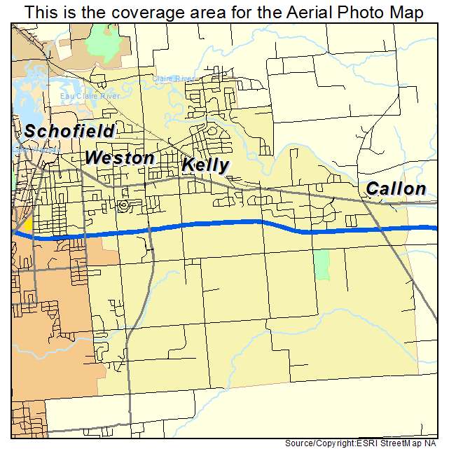 Weston, WI location map 