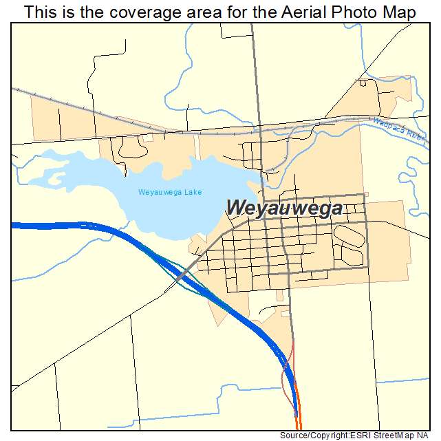 Weyauwega, WI location map 