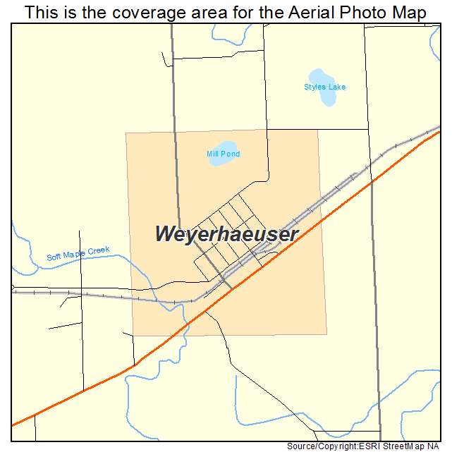 Weyerhaeuser, WI location map 