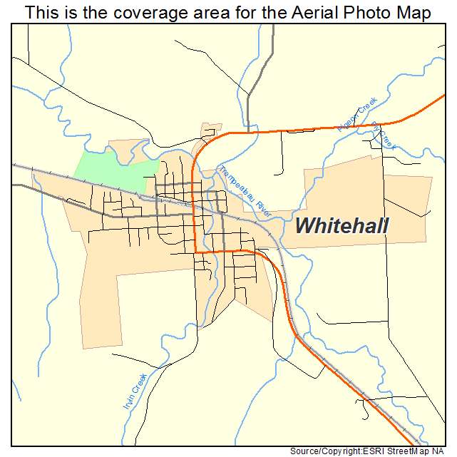 Whitehall, WI location map 