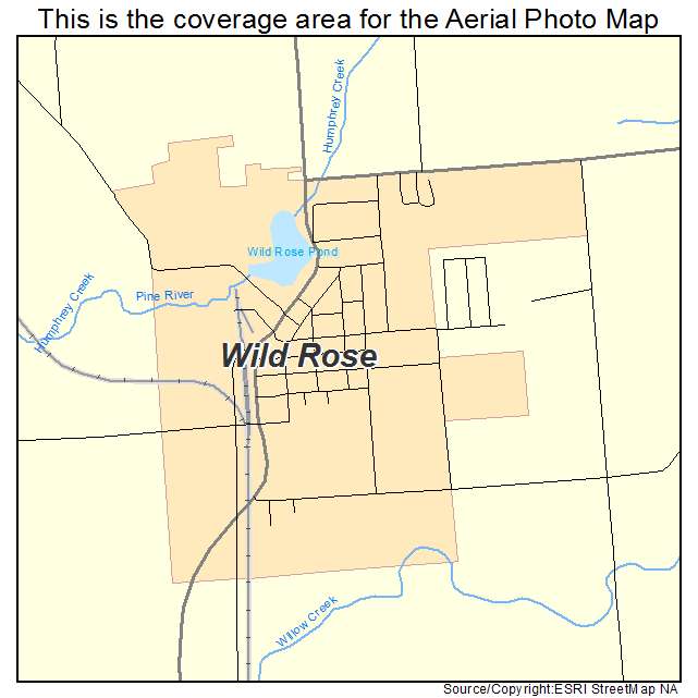 Wild Rose, WI location map 