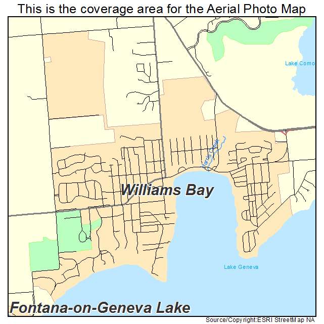 Williams Bay, WI location map 
