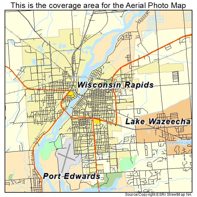 Wisconsin Rapids, WI location map 