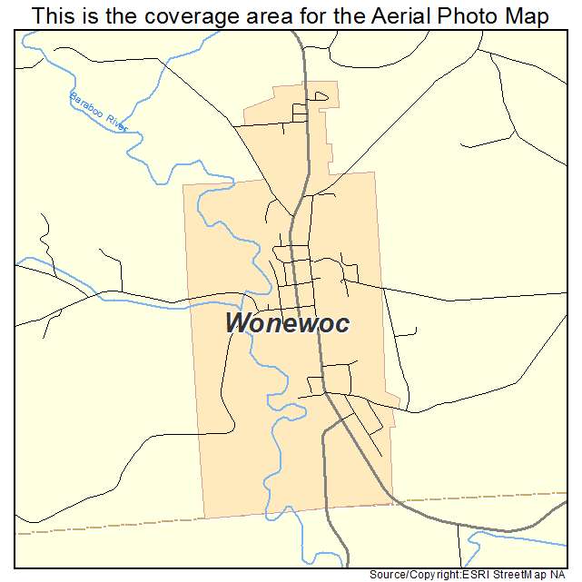 Wonewoc, WI location map 