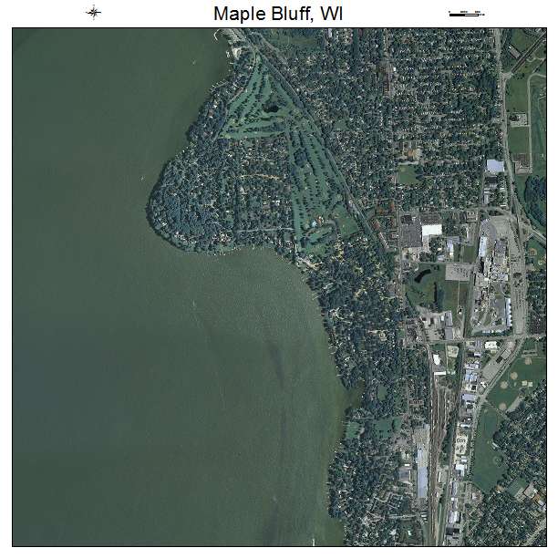 Maple Bluff, WI air photo map