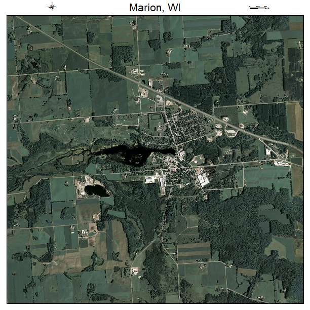 Marion, WI air photo map