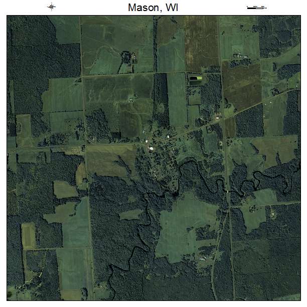 Mason, WI air photo map