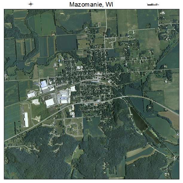 Mazomanie, WI air photo map
