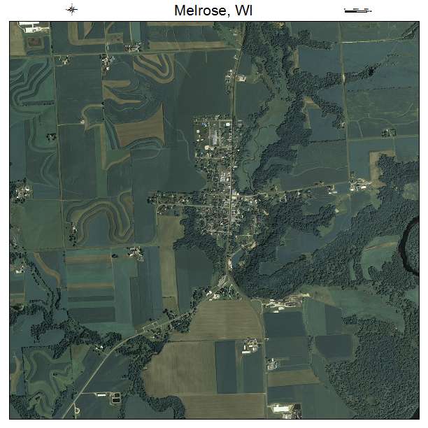 Melrose, WI air photo map