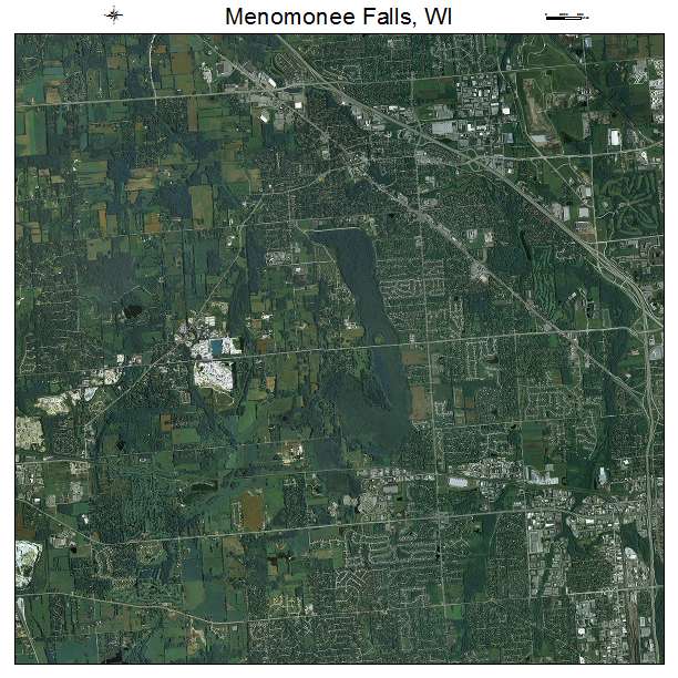 Menomonee Falls, WI air photo map