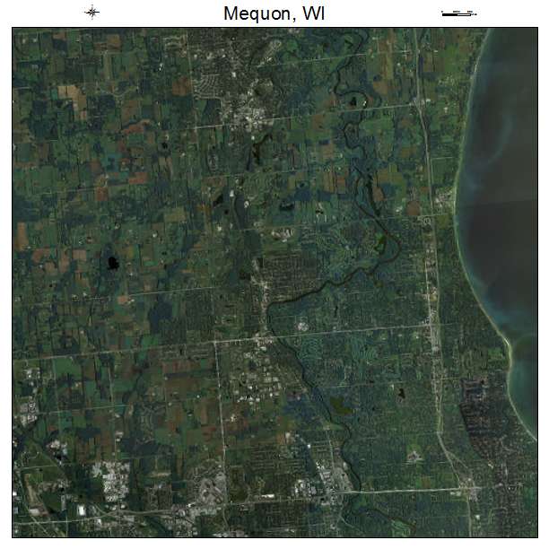 Mequon, WI air photo map