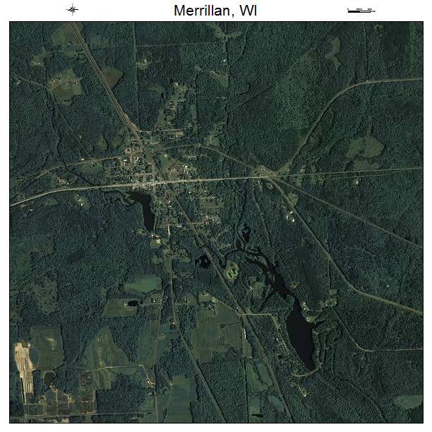 Merrillan, WI air photo map