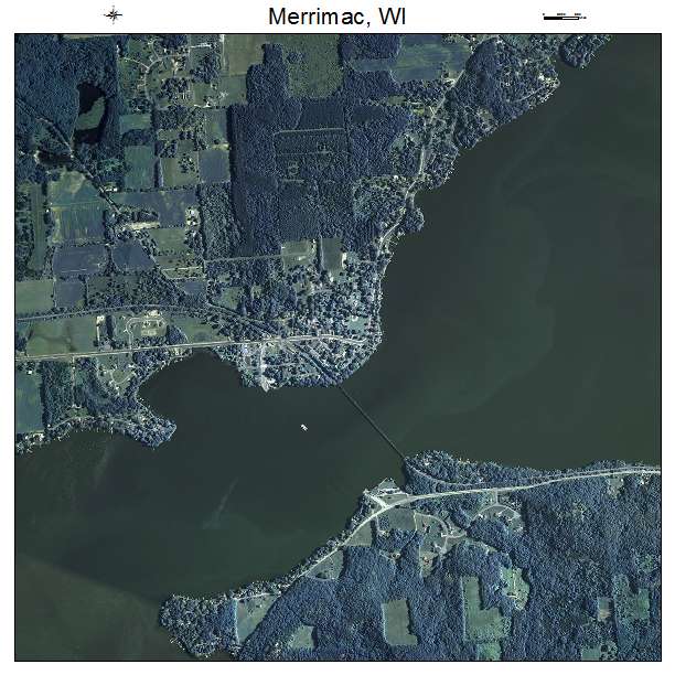 Merrimac, WI air photo map