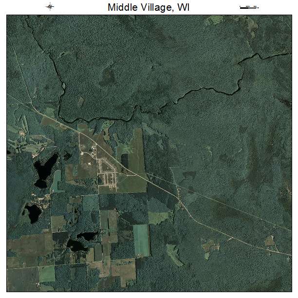 Middle Village, WI air photo map