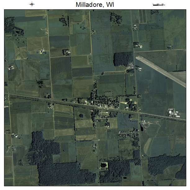 Milladore, WI air photo map