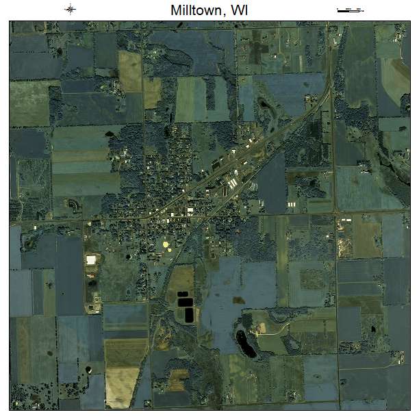 Milltown, WI air photo map