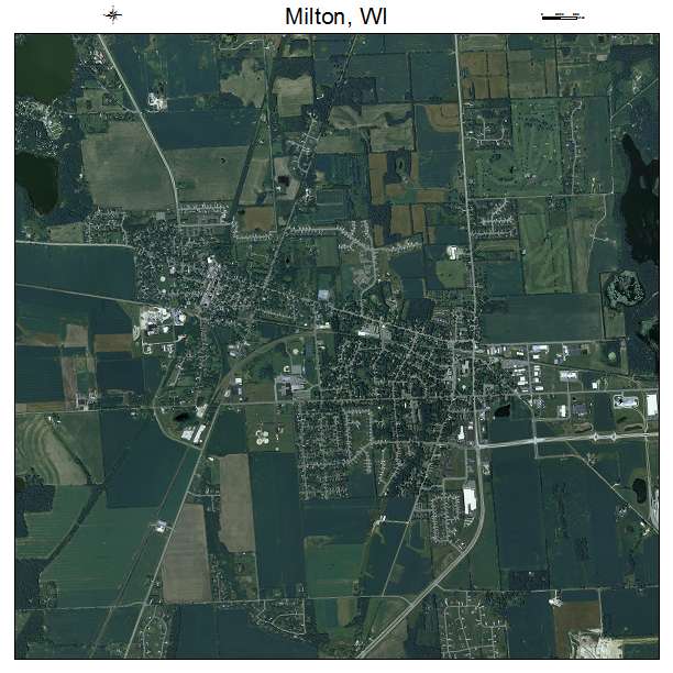 Milton, WI air photo map