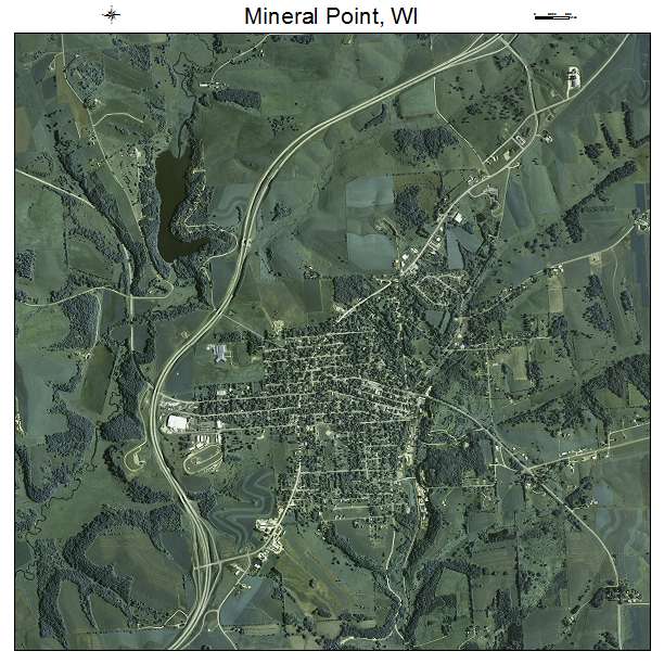 Mineral Point, WI air photo map