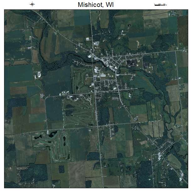 Mishicot, WI air photo map