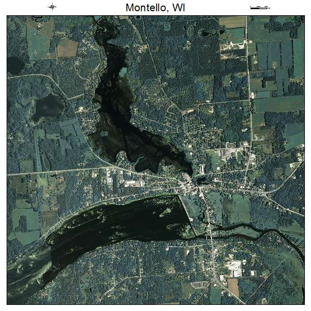 Montello, WI air photo map