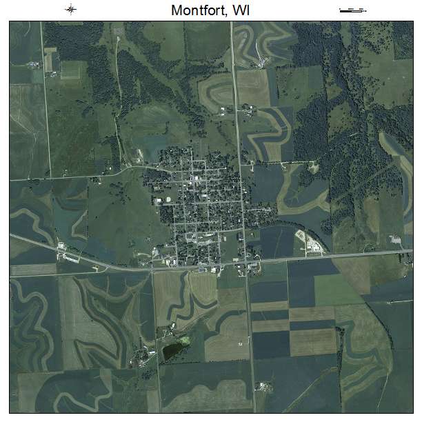 Montfort, WI air photo map