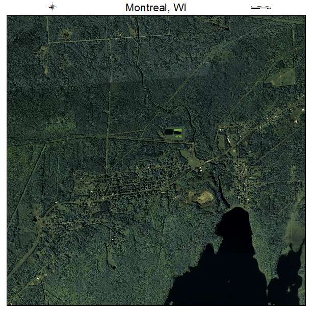 Montreal, WI air photo map