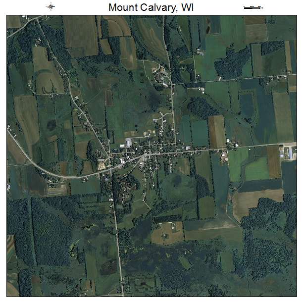 Mount Calvary, WI air photo map
