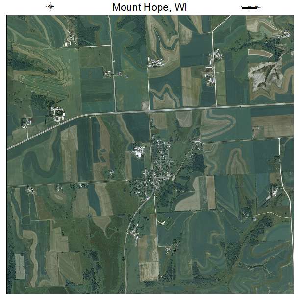 Mount Hope, WI air photo map