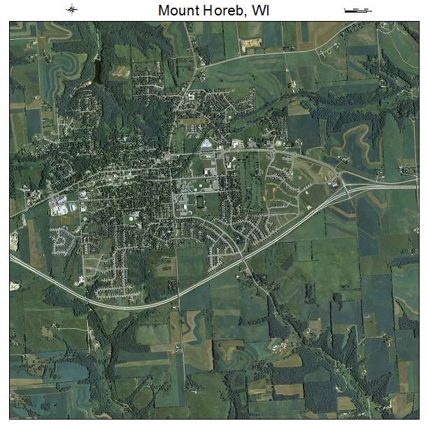 Mount Horeb, WI air photo map