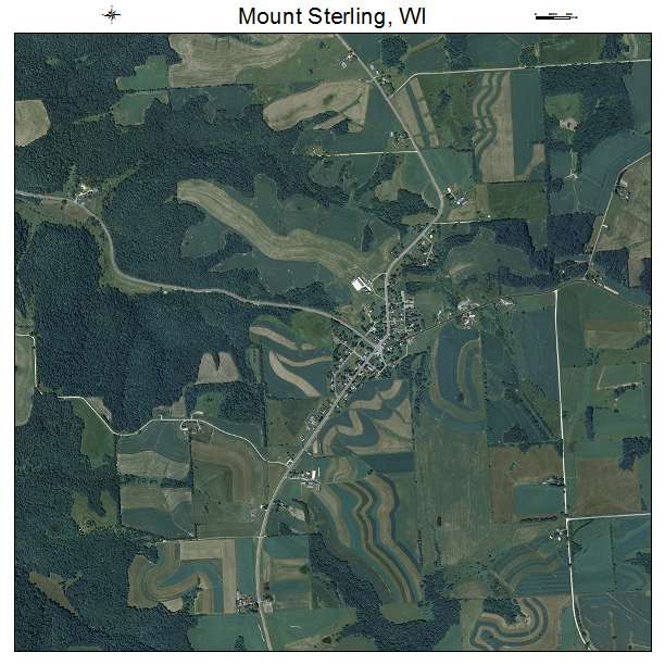 Mount Sterling, WI air photo map
