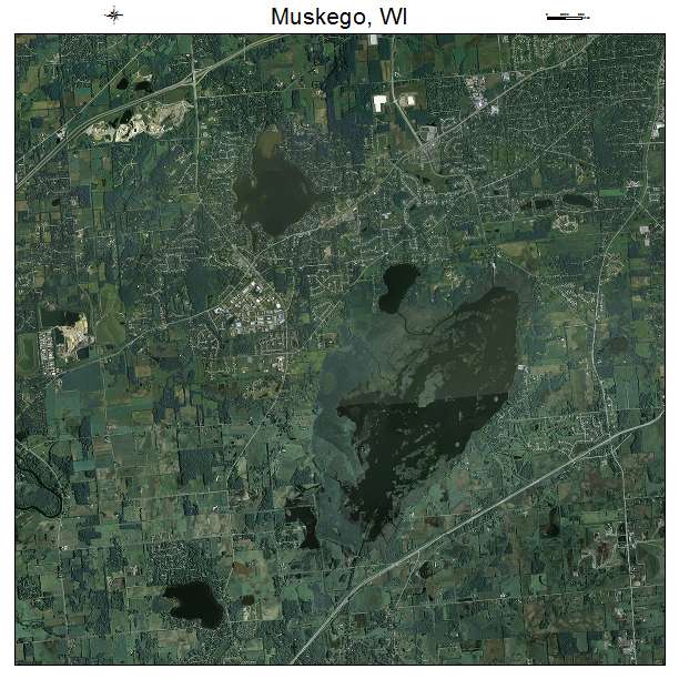 Muskego, WI air photo map